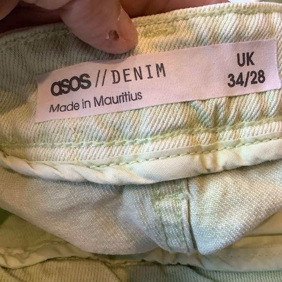 ASOS denim mint green  jeans - Picture 4 of 6
